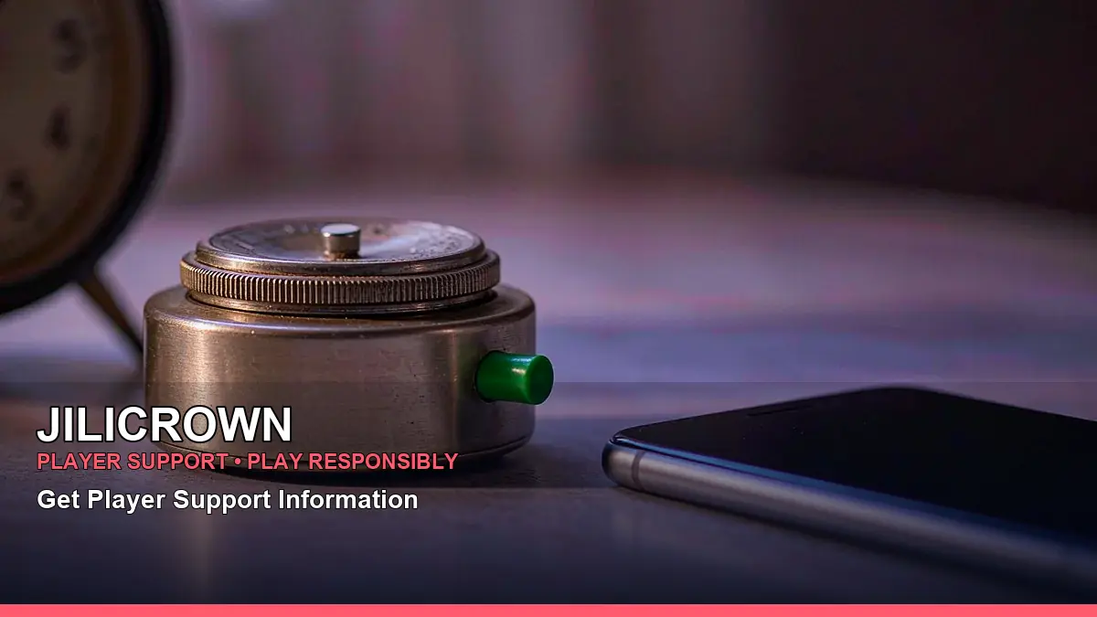 JILICROWN responsible gaming guide featuring an adult Filipina casino host in an active lifestyle setting